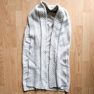 Joan Vass Cream Cable Knit Cardigan